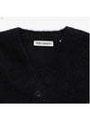 Mohair V-neck Relaxed Fit Wool Cardigan Black - OUR LEGACY - BALAAN 4