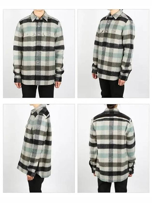 RU02B2729 WFP 08P Check Print Overshirt - RICK OWENS - BALAAN 2