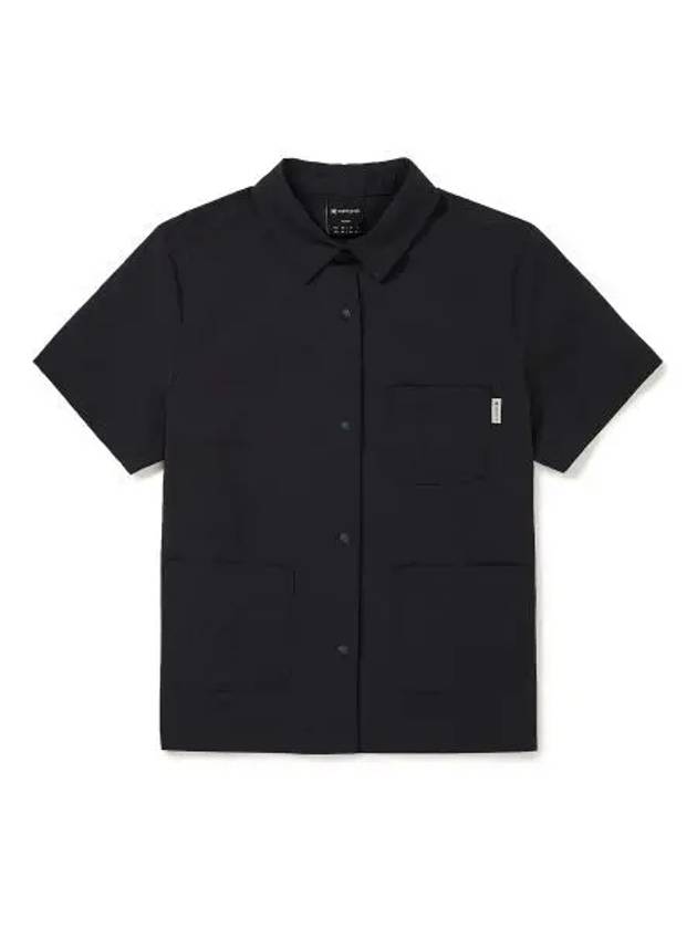 Root Women s Short Sleeve Pocket Shirt Black S23MWRSH20 - SNOW PEAK - BALAAN 1