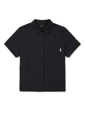 Root Women s Short Sleeve Pocket Shirt Dark Charcoal S23MWRSH20 - SNOW PEAK - BALAAN 1