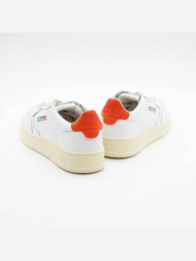 Men's Medalist Low Top Sneakers White Orange - AUTRY - BALAAN 5