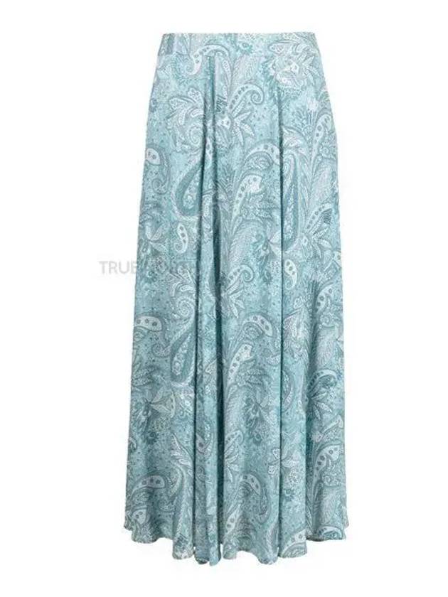 Women s WWSK00326 Paisley Print Midi Skirt Sky 1060306 - ZADIG & VOLTAIRE - BALAAN 1