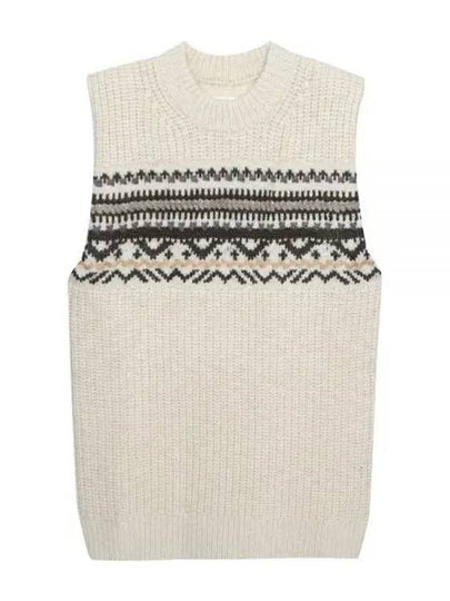 Gresley Wool Sleeveless Knit Top Ecru - ISABEL MARANT - BALAAN 2