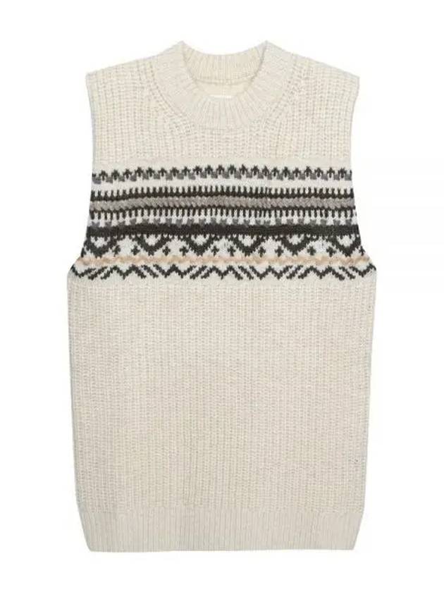 Gresley Wool Sleeveless Knit Top Ecru - ISABEL MARANT - BALAAN 2