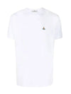 Chest ORB Logo Short Sleeve T-Shirt White - VIVIENNE WESTWOOD - BALAAN 2