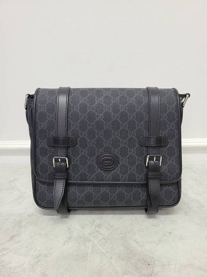 Black GG Supreme Canvas Messenger Bag - GUCCI - BALAAN 2