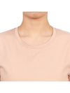 Cotton Jersey Short Sleeve T Shirt Light Pink - MONCLER - BALAAN 6