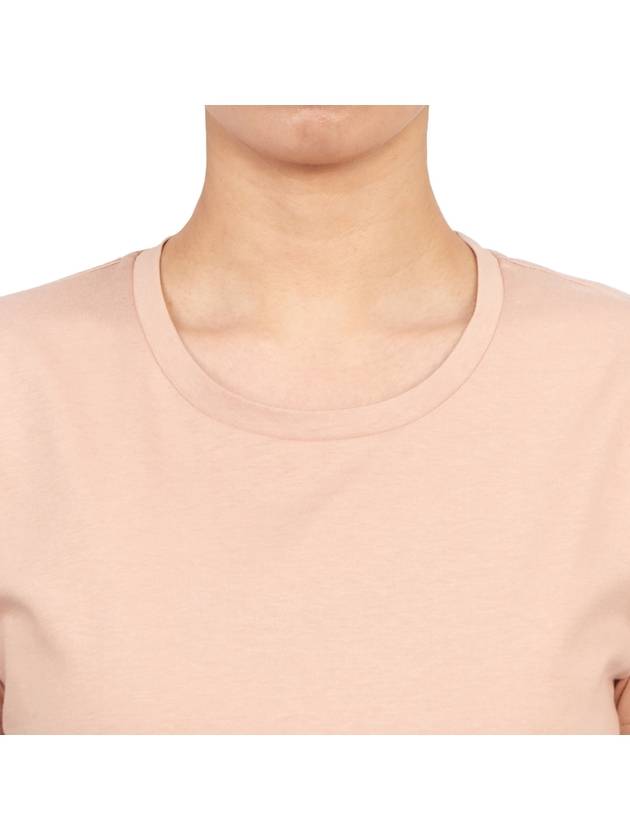 Cotton Jersey Short Sleeve T Shirt Light Pink - MONCLER - BALAAN 6