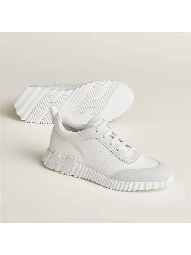 Bouncing Sneakers Mesh Suede Goatskin Blanc - HERMES - BALAAN 2