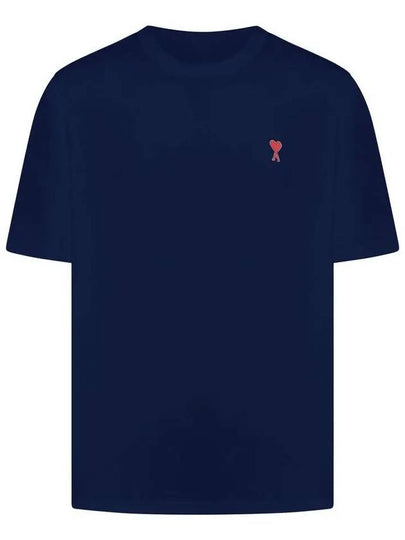 De Coeur Short Sleeve T-Shirt Navy - AMI - BALAAN 2