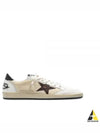 Ball Star Low Top Sneakers Burgundy White Beige - GOLDEN GOOSE - BALAAN 2