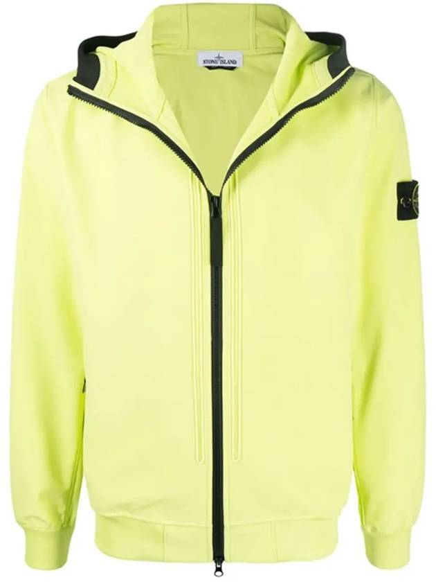 Wappen Patch Soft Shell Hooded Jacket Lemon - STONE ISLAND - BALAAN 2