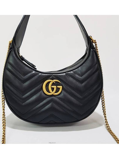 GG Marmont Half Moon Shoulder Bag - GUCCI - BALAAN 2