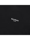 Logo Print Eco Responsible Cotton Short Sleeve T-Shirt Black - BALMAIN - BALAAN 7