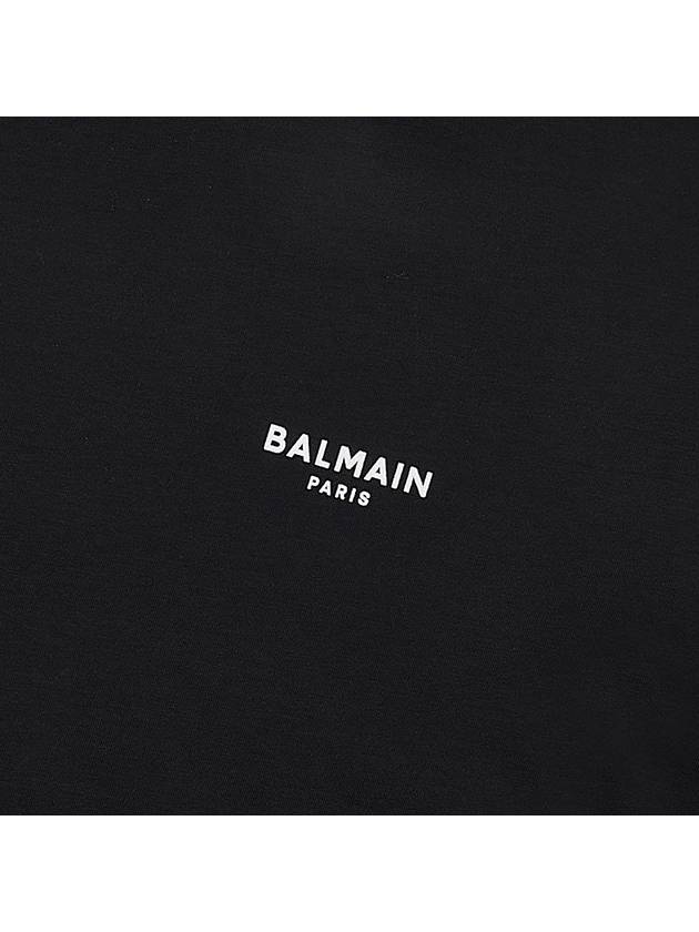 Logo Print Eco Responsible Cotton Short Sleeve T-Shirt Black - BALMAIN - BALAAN 7