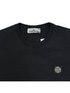 Logo Patch Short Sleeves T-Shirt Black - STONE ISLAND - BALAAN 4