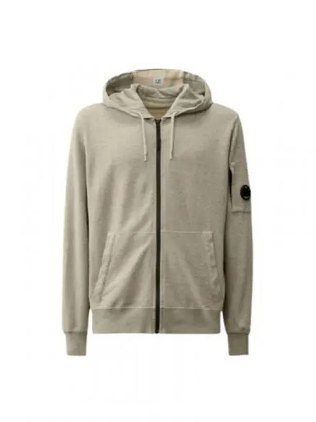 Light Fleece Zip Up Hoodie Grey - CP COMPANY - BALAAN 2