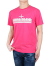 Tricromia One Print Garment Dyed Cotton Jersey Short Sleeve T-Shirt Pink - STONE ISLAND - BALAAN 2