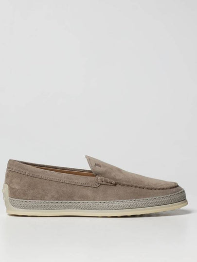 Men's Suede Slip-ons Loafers Beige - TOD'S - BALAAN 2