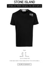 Shoulder Logo Round Short Sleeve T-Shirt Black - STONE ISLAND - BALAAN 3