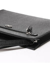 Men's Gancini Logo Leather Clutch Bag Black - SALVATORE FERRAGAMO - BALAAN 5