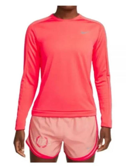 Women's Dri Fit Pacer Crew Long Sleeve T-Shirt Red - NIKE - BALAAN 2