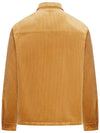 Corduroy Enamel Triangle Logo Long Sleeve Shirt Brown - PRADA - BALAAN 3