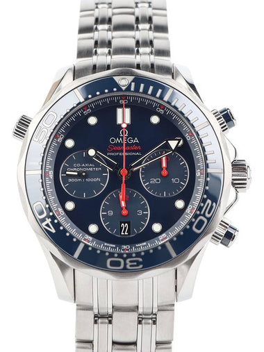 212 30 44 50 03 001 Seamaster 300 Diver Chronograph Blue Plate Men s Watch Invoice 34154 - OMEGA - BALAAN 1