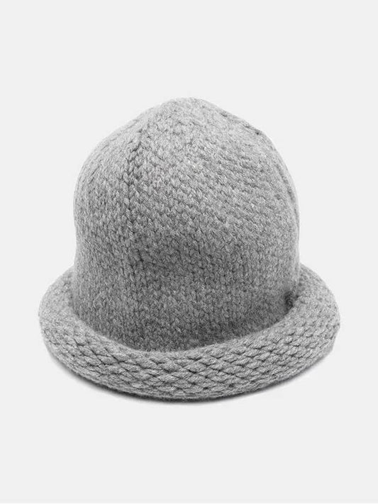 chunky knit wool beanie gray - KENZO - BALAAN 2