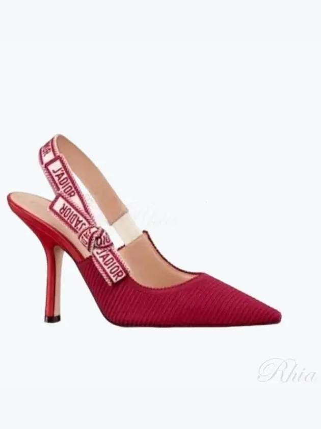 J'adior Cotton Embroidered Slingback Heels Pink - DIOR - BALAAN 2