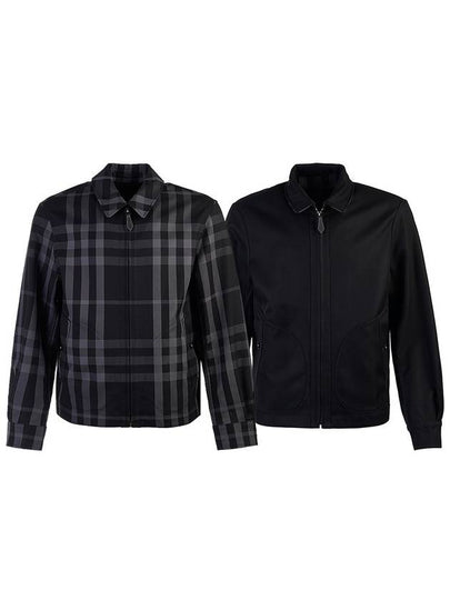 Check Reversible Harrington Jacket Mid Grey - BURBERRY - BALAAN 2