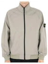 Stretch Technical Fleece Nylon Bomber Jacket Dove Grey - STONE ISLAND - BALAAN 2