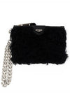 Fur black clutch bag A8444 8213 - MOSCHINO - BALAAN 1