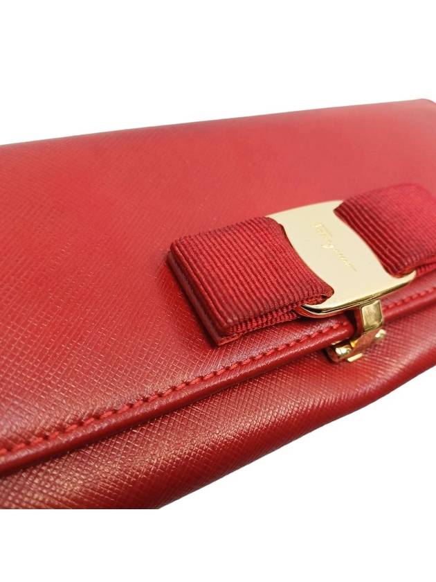 Women s Ferragamo 22B559 Red Rock Buckle Long Wallet - SALVATORE FERRAGAMO - BALAAN 5