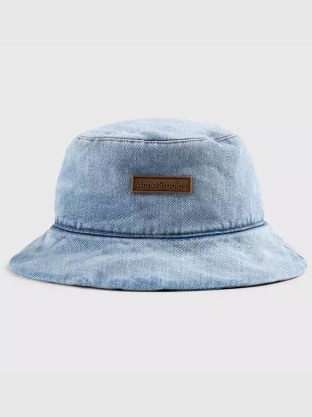 logo patch bucket hat light blue denim - ACNE STUDIOS - BALAAN 1