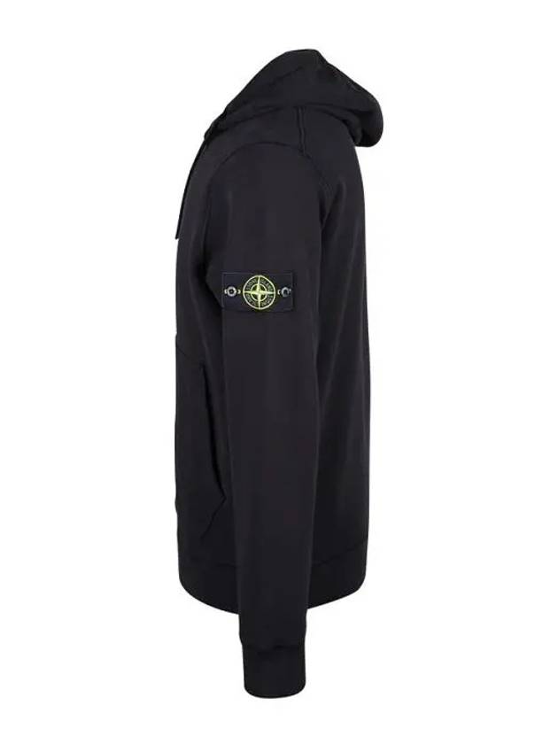 Wappen Patch Cotton Fleece Hoodie Black - STONE ISLAND - BALAAN 5