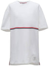 Midweight Jersey Short Sleeve T-Shirt White - THOM BROWNE - BALAAN 2