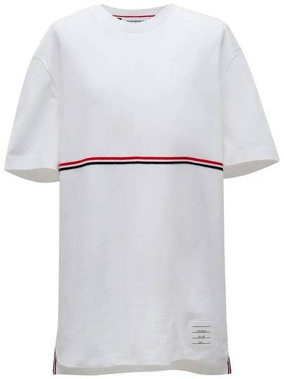 Midweight Jersey Short Sleeve T-Shirt White - THOM BROWNE - BALAAN 2