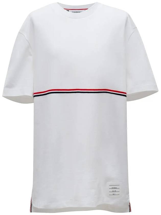 Midweight Jersey Short Sleeve T-Shirt White - THOM BROWNE - BALAAN 3