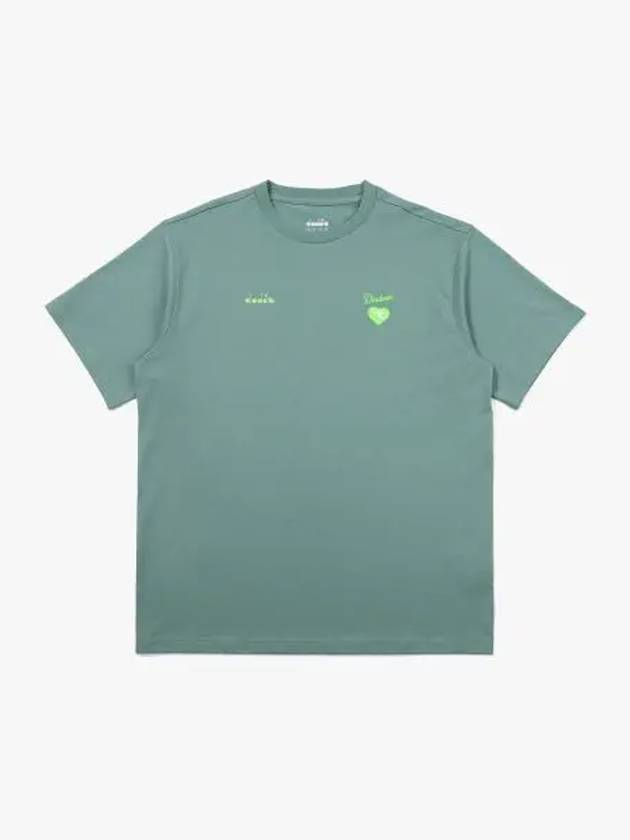 Diadora Heart Symbol Short Sleeve T Shirt TURQUOISE - DIADORA - BALAAN 1