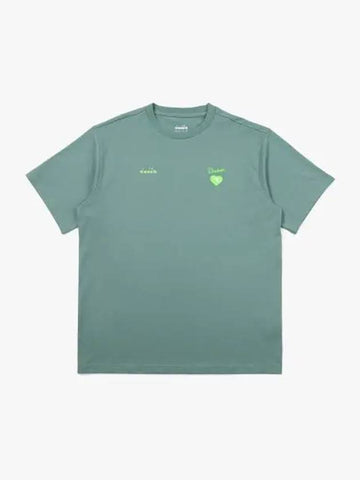 Diadora Heart Symbol Short Sleeve T Shirt TURQUOISE - DIADORA - BALAAN 1