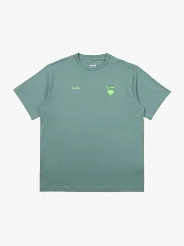 Diadora Heart Symbol Short Sleeve T Shirt TURQUOISE - DIADORA - BALAAN 1