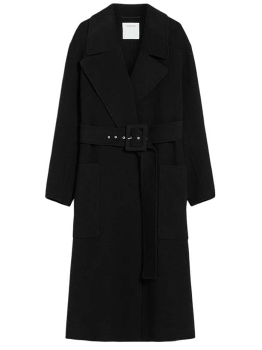 Bimba Double Face Wool Single Coat Black - MAX MARA - BALAAN 1