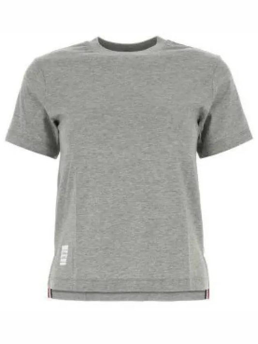 Logo Patch Lightweight Jersey Relaxed Fit Short Sleeve T-Shirt Grey - THOM BROWNE - BALAAN 2