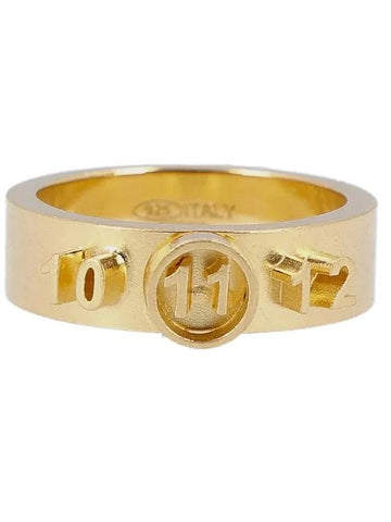 Number Engraved Logo Metal Ring Gold - MAISON MARGIELA - BALAAN 1