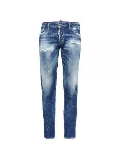 Medium Heritage Rammendo Wash Skinny Jeans Blue - DSQUARED2 - BALAAN 2