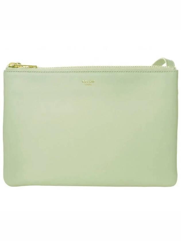 Women's Medium Logo Trio Shoulder Bag Light Green - CELINE - BALAAN 2