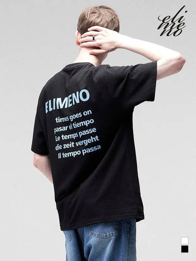 EL Times Overfit Short Sleeve T-Shirt Black - ELIMENO - BALAAN 2