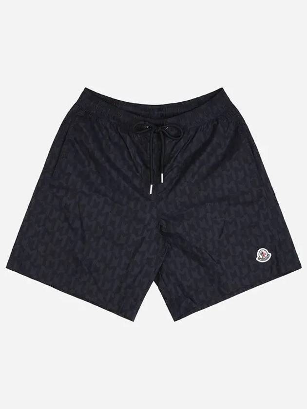 2C00002 597XD 770 Men s Monogram Print Shorts Dark Blue 1051431 - MONCLER - BALAAN 1