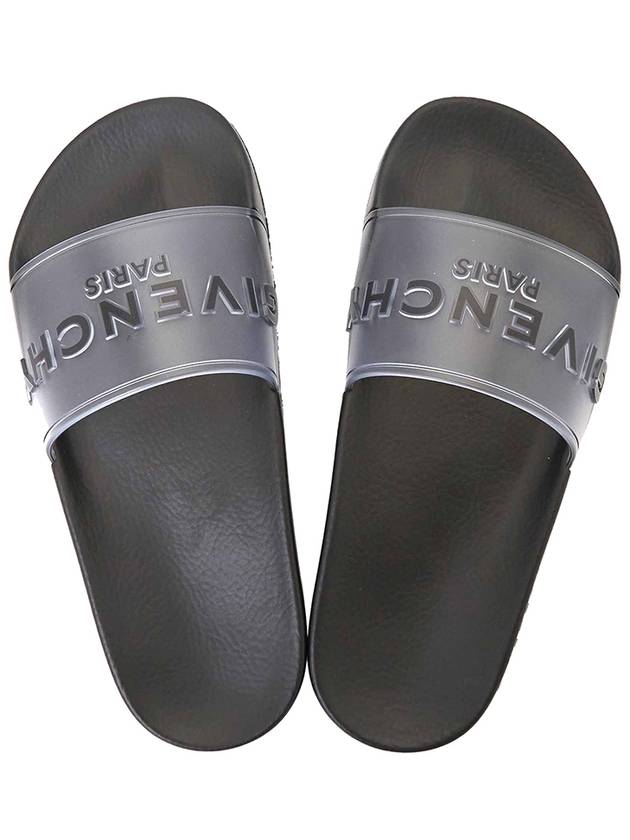 Logo Slippers Black - GIVENCHY - BALAAN.